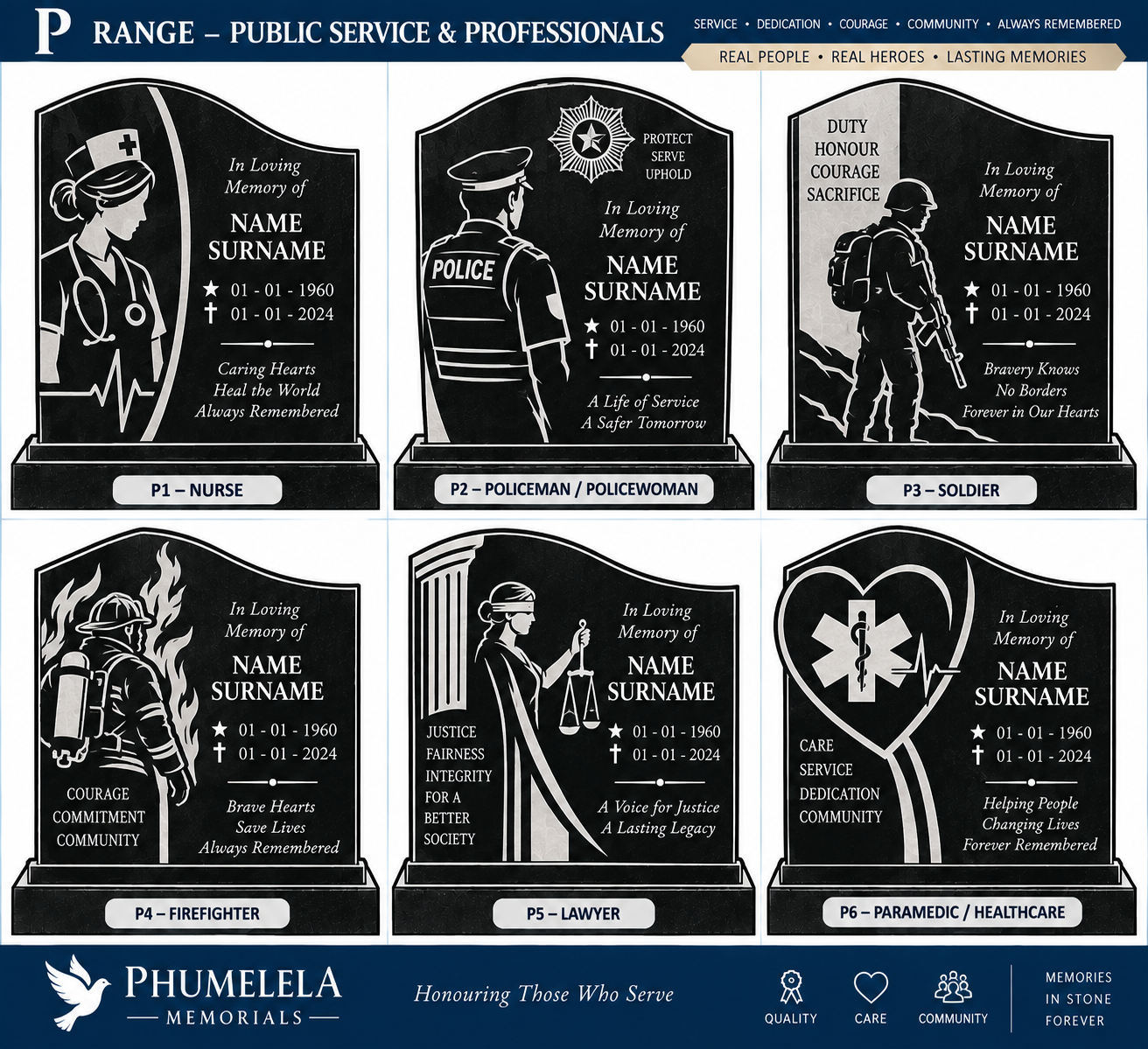 P Public Service and Professionals Range